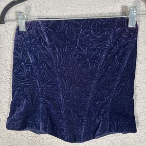 Vintage Scott McClintock Velvet Burnout Cropped Ribbed Coreset Womens Size S 90s